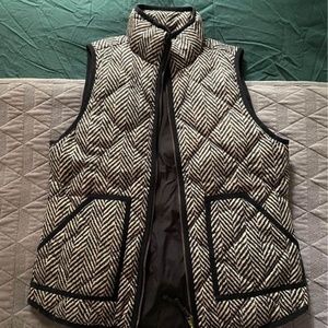 J Crew retail herringbone puffer vest
